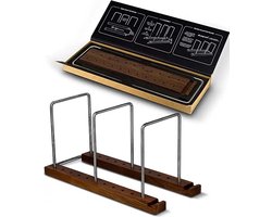 LP Opbergsysteem - cd/dvd-opbergsystemen - cd rek - lp kast - Vinyl Houder - Walnoothout - Vinyl Opberg Systeem – LP Kast - Platenrek – LP Rek – Platenhouder - Vinyl Rek - Voor LP's, Boeken - Tijdschriften