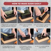 Sushi Maken Kit Sushi Maker Set voor Beginners 21 Stuks Plastic Premium Set Sushi Tool Set Sushi Rijst Roll Mold Vormen, DIY Sushi Prefect Thuis Sushi Tool.