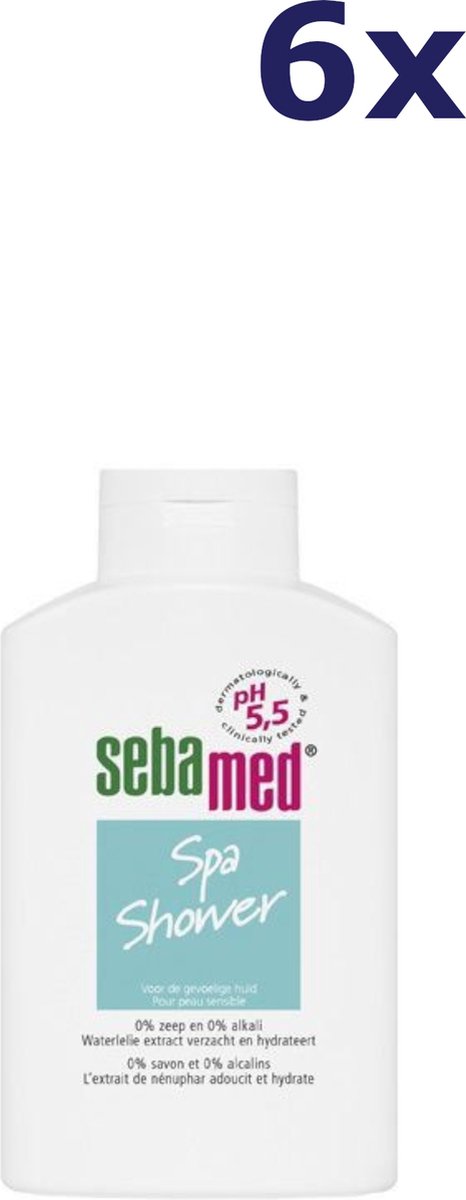 6x Seba Med Douchegel Spa Gevoelige Huid 400 ml