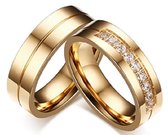 Jonline Prachtige Ringen voor hem en haar|Trouwringen|Vriendschapsringen|Relatieringen| Goud Kleur