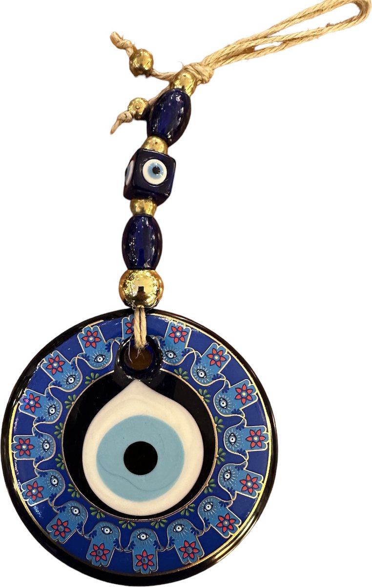Boze oog - Accessoires - Geluk bescherming - Nazar boncugu - Boze oog hanger- Bedels & hangers -Blauwe kralen