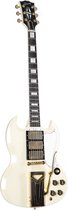 Gibson 60th Anniversary 1961 Les Paul SG Custom Sideways Vibrola Classic White #101081 - Guitare électrique personnalisée