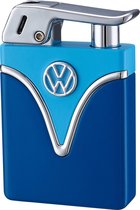 Volkswagen Metaal Aansteker Blauw - Officieel Gelicentieerd - In Geschenkdoos - Navulbaar