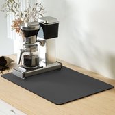 Koffiemachine, afdruipmat, servies, sneldrogende afdruipmat, koffiemachine, onderlegger, 60 x 40 cm, antislip, super absorberende afdruipmat, voor koffiezetapparaat, keuken, gootsteen (donkergrijs)