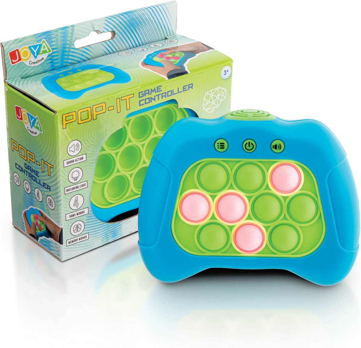 JOYA CREATIVE Pop It Spel Game Controller Fidget Toy Quick Push Montessori Speelgoed Anti Stress Speelgoed Inclusief Licht en Geluidseffecten