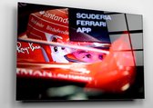 Grandprixpixels Charles Leclerc concentrated in Ferrari F1 - Acrylic Glass - 60cm x 40cm