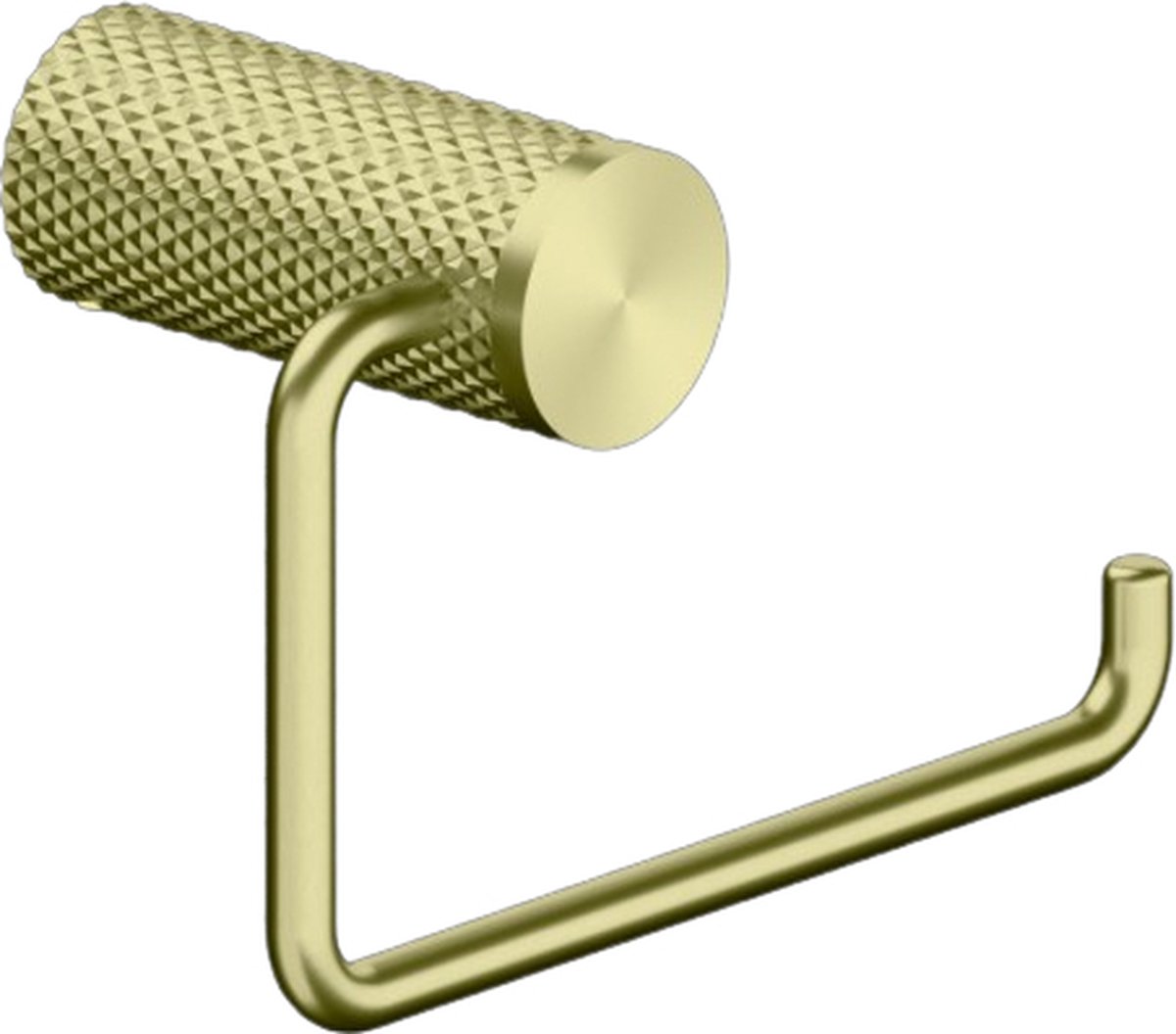 Owen & Finch Toiletrolhouder – Geborsteld Champagne Goud | Brushed Champagne Gold (PVD) – Loodvrij Messing – Luxe Wandmodel met Diamantkarteling