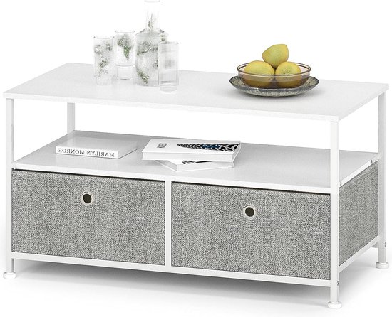 en.casa] Bedside table Varde side table coffee table 50x39x33cm with open compartment bamboo