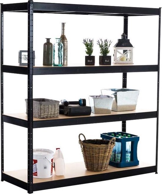 Wiltec magazijnrek verzinkt - 100x50x204cm - stelling - 5 schappen