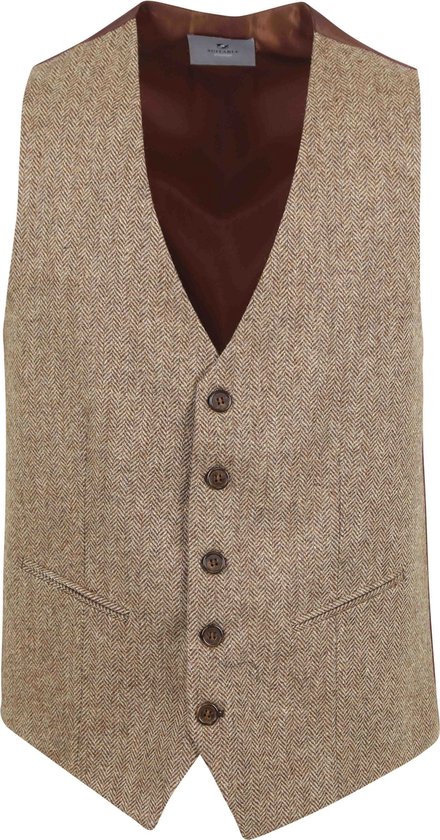 Gilet Vintage Da Uomo A Spina Di Pesce In Tweed Di Lana Slim Fit S-3XL, Striper Ll Cvo Textured, Small - Foto 8