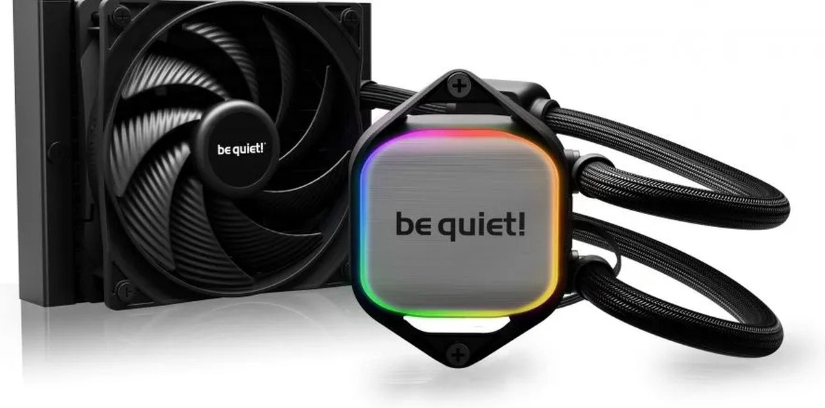 be quiet! Pure Loop 2 120 mm - Vloeistof-koelsysteem processor afmeting radiator 154 mm - ARGB Pomp - 1x Pure Wings 3 PWM 120 mm fans - voor Intel LGA 1700, 1200, 115x - AMD AM5, AM4 - zwart - Be Quiet!