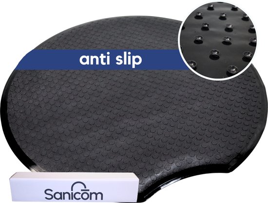 Douchemat Zwart - Douchemat Antislip Voor Douche - Antislipmat Douche - Antislipmatten - Met Zuignappen - Schimmelbestendig - Wasbaar - Zwart