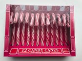 60 candy canes rood/wit in 5 doosjes van 12 stuks zuurstokken snoep kerstsnoep