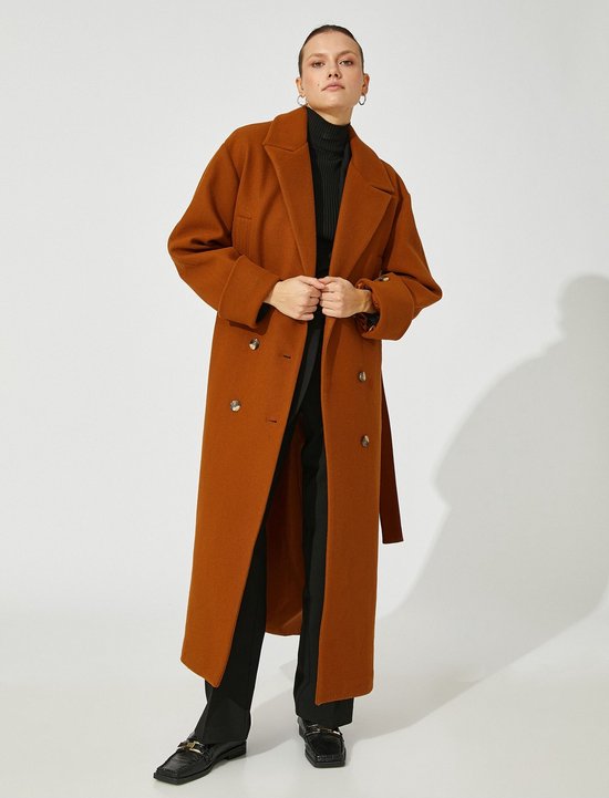 Coat windvanger donkerrood - Lange jas met stijl