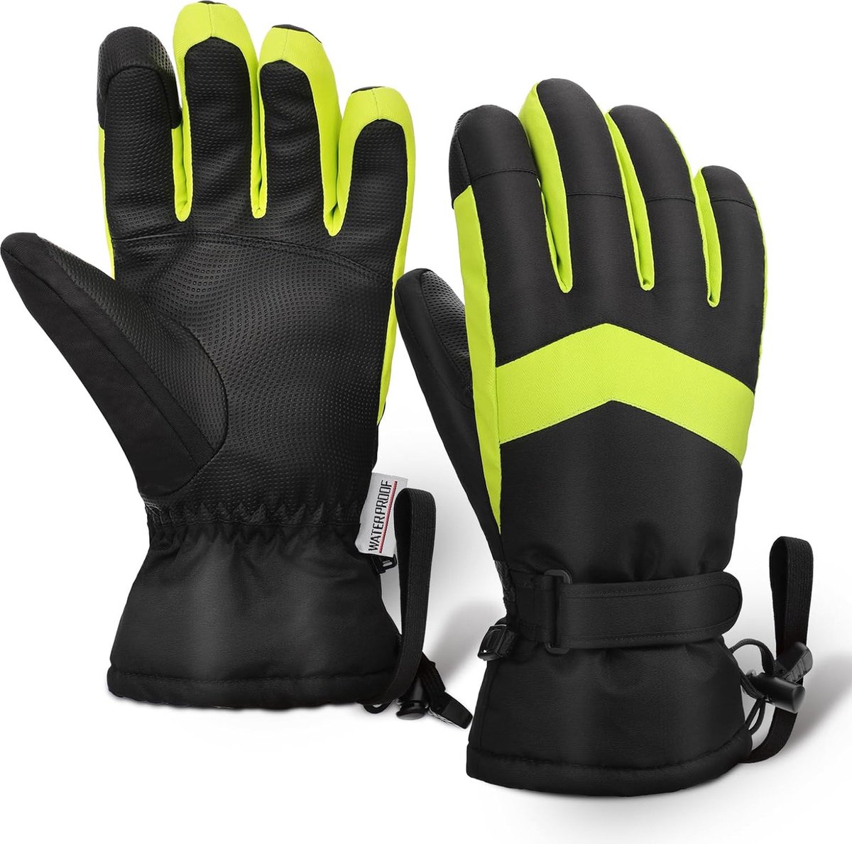 Gants D'hiver Tactiles Pour Femme - Doublure Polaire Thermique, Poignets En Fausse Fourrure, Taille Unique, Noir - Pour Ski, Vélo - 2
