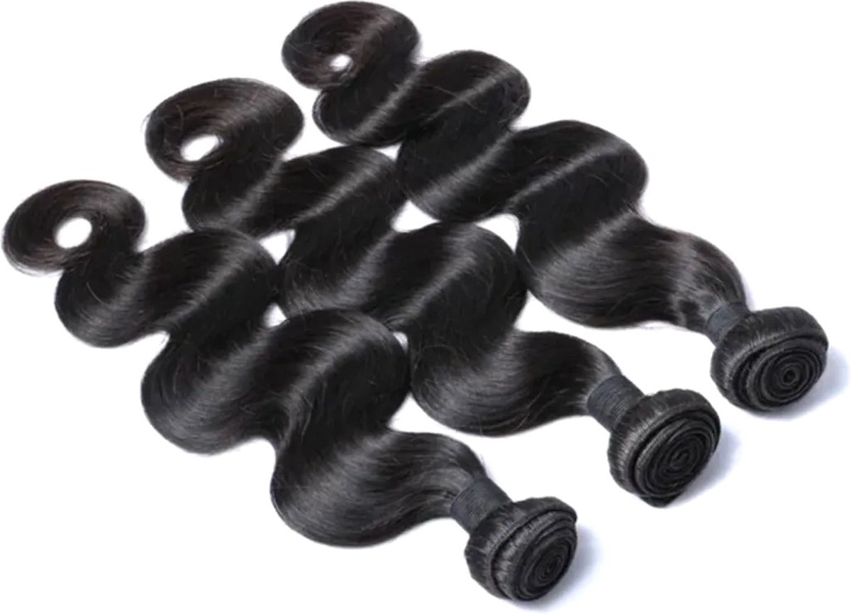 Frazimashop - Braziliaanse remy weave - 26inch golf extensions hair- 100% human hair-kleur 1b- 1bundel