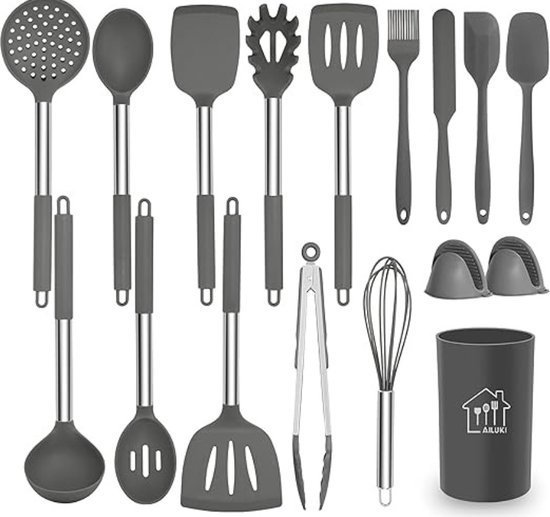 MasterPro Unique 7-delige kookgereiset | keukenset met 3 kookpannen met