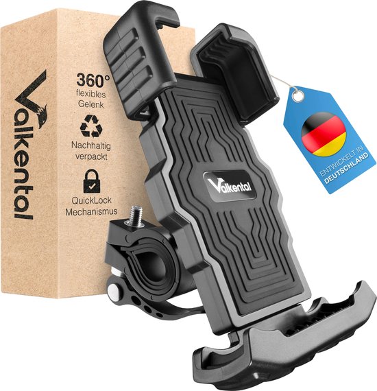 Tiakia Support Téléphone Vélo Moto Aluminium 6 Griffes Rotatives 360
