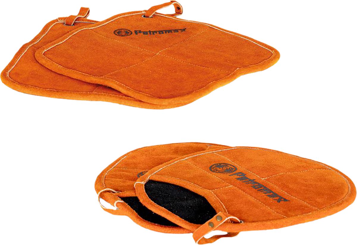 Petromax Aramid Pro insteek pannenlappen rond - 2 stuks - materiaal suede