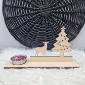 Borduren enzo - Kerst waxinelichtje houder - kerst versiering - decoratie - hout - wonen - kaarsen - theelichtje - waxinelichtje