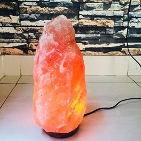 Zoutlamp Himalayazout - Zoutlamp Nachtlampje - Himalaya Zoutlamp - Zoutsteen Lamp - 4-6 kg 22-27cm Roze, oranje, wit