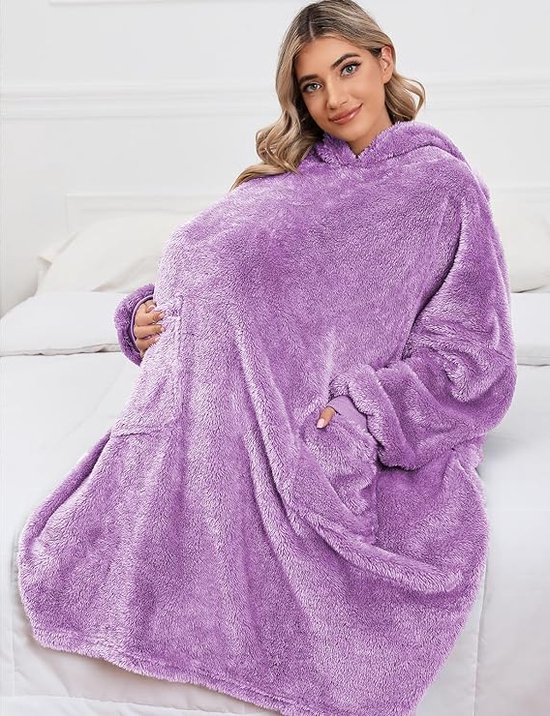 Oversized hoodie, fleece enorme draagbare deken voor vrouwen en mannen