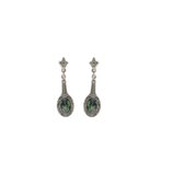 Behave Oorbellen - oorhangers - dames - vintage design - zilver kleur - abalone schelp - 3.5 cm