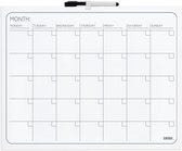 DESQ® Maandplanner 40 x 50 cm - 35 dagen indeling | Randloos | Whiteboardmarker | Magnetisch | Droog uitwisbaar | Nederlands.