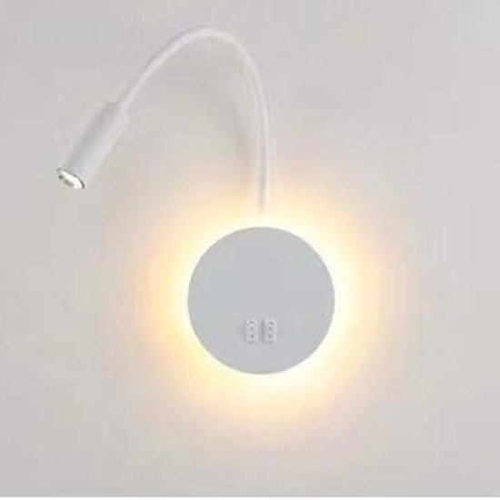 Leeslampje voor Bed - Flexibele Gooseneck Bedlamp met Warm Wit Licht - Ideaal voor Lezen in Bed - Slaapkamer Verlichting met USB Oplaadpoort