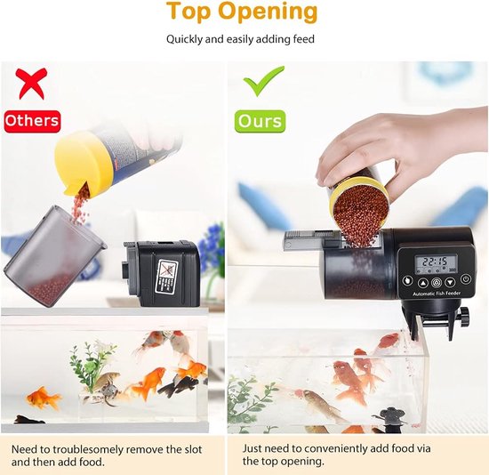 Nobleza - VDE EU Plug Vissen aquarium met LED-verlichting en