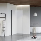 FortiFura Galeria inloopdouche - 50x200cm - mat glas - plafondarm - mat zwart