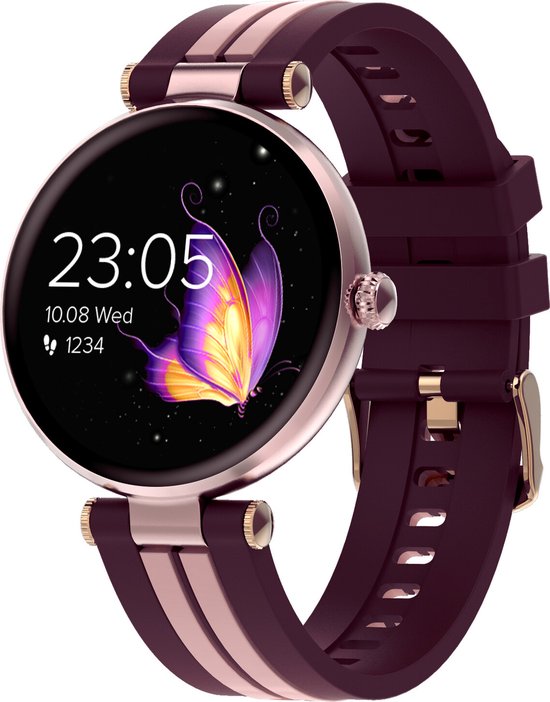 Foto: Canyon semifreddo sw 61 smartwatch 43mm met amoled scherm en ip68 25 sportmodi slaap bloeddruk zuurstofsaturatie monitoren voor ios en android ros goud