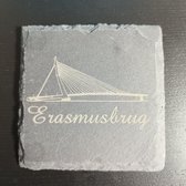 Erasmusbrug Set van 4 leisteen onderzetters