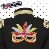 Rugembleem carnavalsmasker Oeteldonk - Rug embleem - Oeteldonk embleem - Oeteldonk rug embleem - Brabant emblemen - carnavals embleem - strijkapplicatie - rug patch
