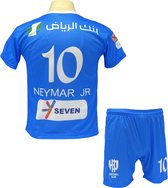 Neymar Al-Hilal Voetbalshirt en Broekje - Nieuwste voetbaltenue Kinderen en Volwassenen - Thuistenue Neymar - Maat 104