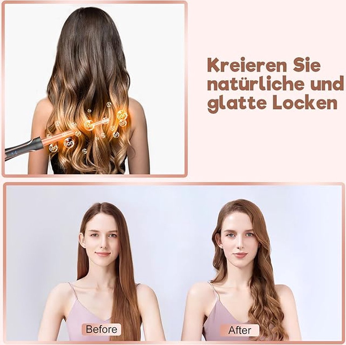 5-in-1 Krultang Set met Verschillende Opzetstukken - Voor - afbeelding 3