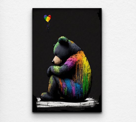 banksy - poster - banksy poster - poster slaapkamer - poster babykamer - poster beer - 80 x 120 cm