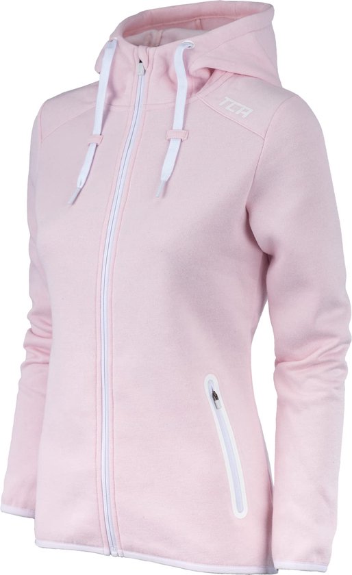 TCA Revolution Sweat à capuche technique avec poches zippées pour femme Rose L