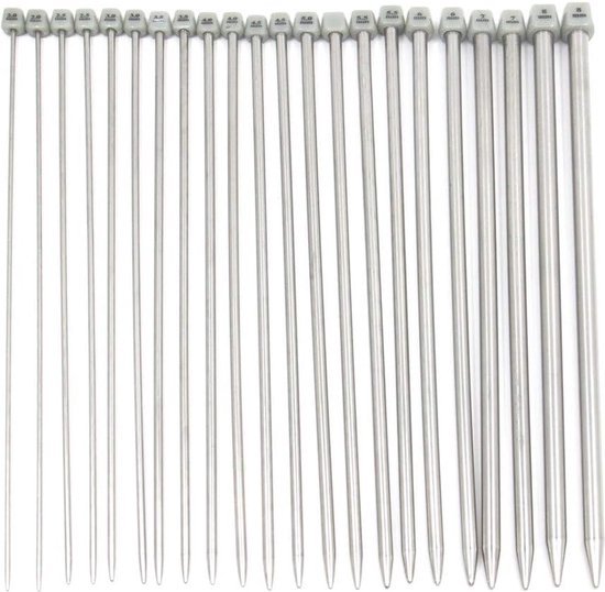65 stuks breinaalden set, roestvrij staal dubbelpunt breinaald 1,5 mm-5
