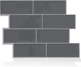 Velox 3D Plaktegels – Zelfklevende Tegels 10 Stuks – 21x29CM – Grijs – Plaktegels Keuken Badkamer - Zelfklevende Plaktegels