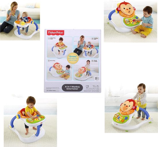 Fisher-Price 4-in-1 Monkey Entertainer Babywalker/ Activitycenter