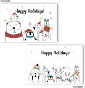 LMWK020 (16 pièces) - cartes de vœux - Cartes de Noël avec enveloppe - Cartes de vœux - Cartes de vœux de vœux avec enveloppe - Carte de Noël - Cartes de Noël - Cartes du Nouvel An - Carte de vœux avec enveloppe - Set de cartes de Noël