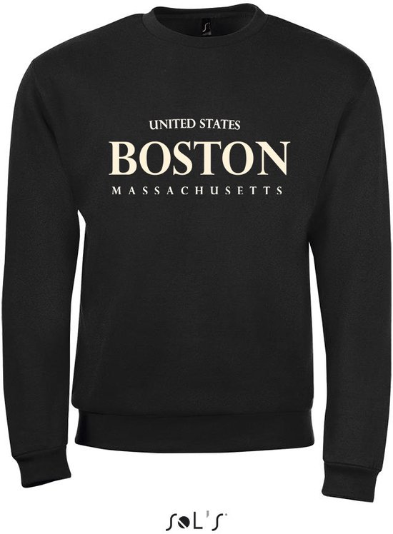 Sweatshirt 2-205 Boston Massachusetts - Zwart, xS