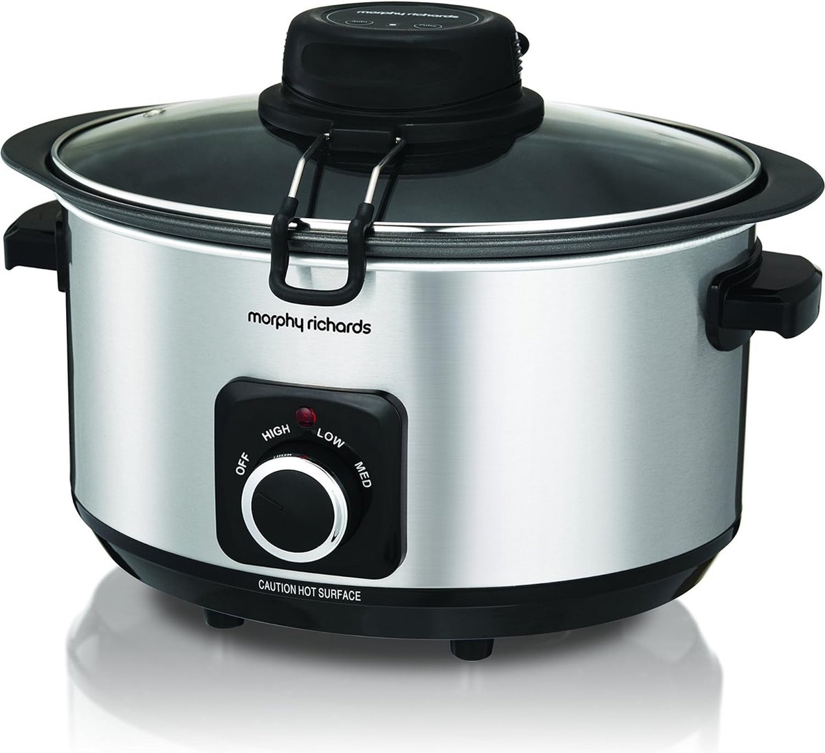 Mijoteuse Morphy Richards 3,5L Aluminium Incassable - 3 Réglages, Résistante Plaques, Facile à Nettoyer 460012