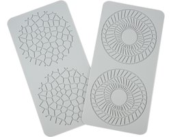 foto van Siliconen mallen - Tuile mallen - 2 stuks.