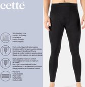 Cette Thermische Fleece Legging voor mannen - Zwart - 300Den.XXL - -fleece aan binnenzijde - warme werkkleding- wintersport