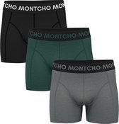 MONTCHO - Dazzle Series - Boxershort Heren - Onderbroeken heren - Boxershorts - Heren ondergoed - 3 Pack - Premium Mix Solid - Heren - Maat M