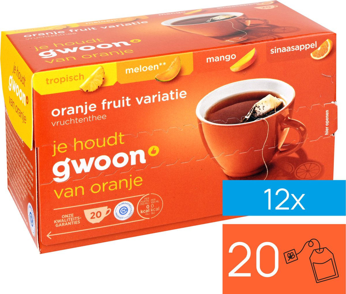 Goedkoopste G'woon Thee Oranje Mix 30g