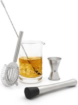 Leopold Vienna - Cocktailset 5-delig (mixglas, barlepel, stamper, jigger, zeef) - Moederdag & Vaderdag giftset