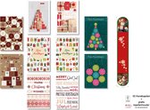 MGPcards - 50 Luxe dubbele Kerstkaarten & gratis Kaartenhouder - Foliedruk - Witte envelop - Kerst & Nieuwjaar - 10.5 x 16 cm